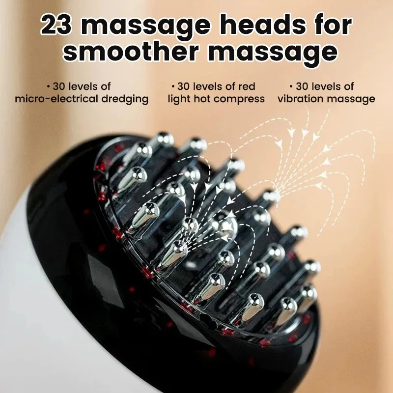 Electric Meridian Brush Gua Sha Body Massager Vibrate Microcurrent Hot Compress Scraping Lymphatic Drainage Machine Fat Burner