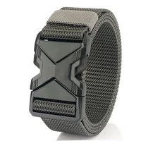 The New Men's 125cm Buckle Belt Nylon Braided Lightweight Breathable Daily Commuter Men's Belt - Image 4