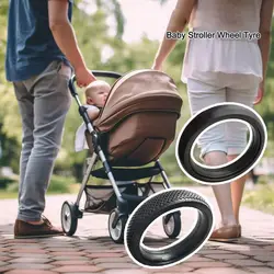 Rubber Baby Stroller Wheel Tyre Stroller Replacement Silent Bearings Kids Pushchair Wheel Tyre for Babyzenes Yoyo Yoya YuYu