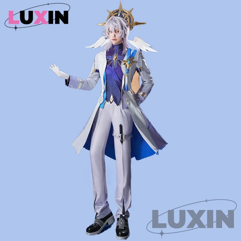 

Game Honkai Star Rail Sunday Cosplay Anime Costume Wig Shoes Mr Sunday Uniform Halloween Party Carnival Role Play Outfits