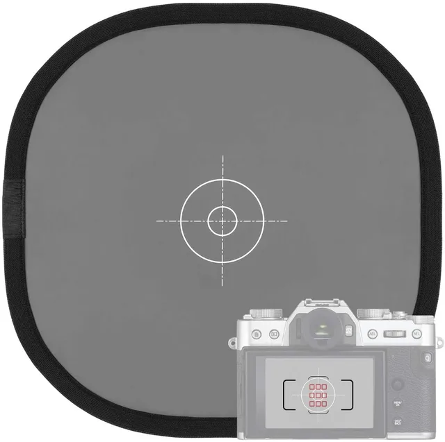 Scheda Bilanciamento Bianco E Grigio 18% | 30x30 Cm Pieghevole | Con Borsa | Per Fotografia Digitale E Video - Foto 11