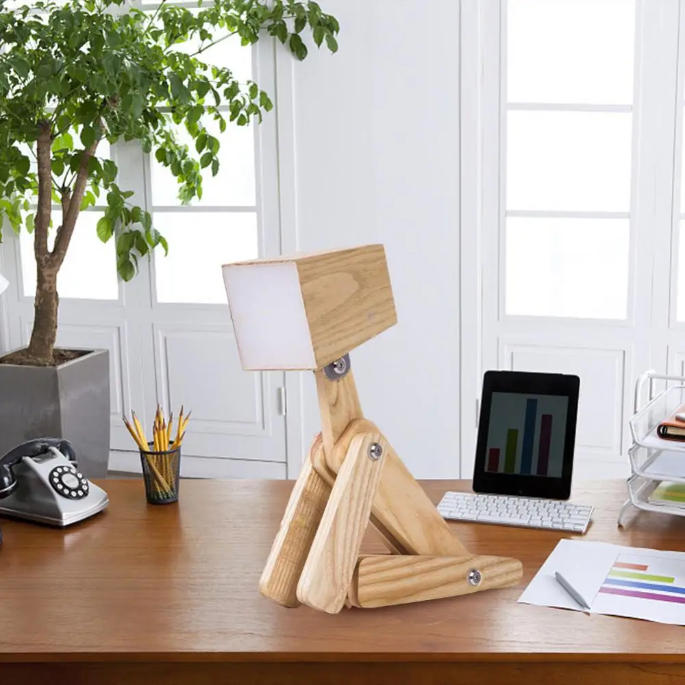 

DIY dog shaped wooden table lamp USB lamp holder modern desk table lamp living room interior study night light home decor items