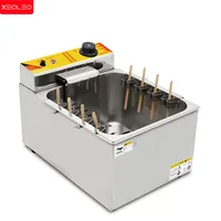 XEOLEO C﻿ommercial Electric Fryer 12L Cheese Hot Dog Fryer Cheese Hot Dog Stick/Korean Kitchen Restaurant Fryer ﻿Stainless Steel 2
