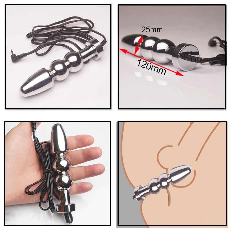 Taser Sex Toys Electric Shock Anal Vagina Plug E-stim Penis Plug Ring Cock Cage Glans Massage Nipple Clamp Labia Clip SM Roller Electro Sex Toys Electric Sex Toys