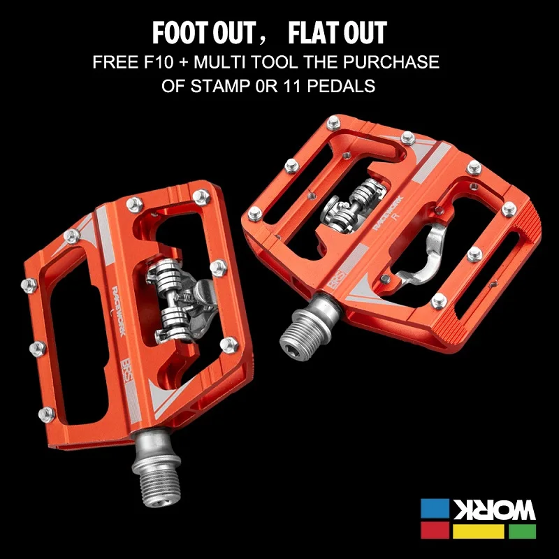 Racework Bicycle Pedals Mtb Spd Sl Footrest Double Function Contact Platform Aluminio Gravel Bike Fixation Pedal Proposito