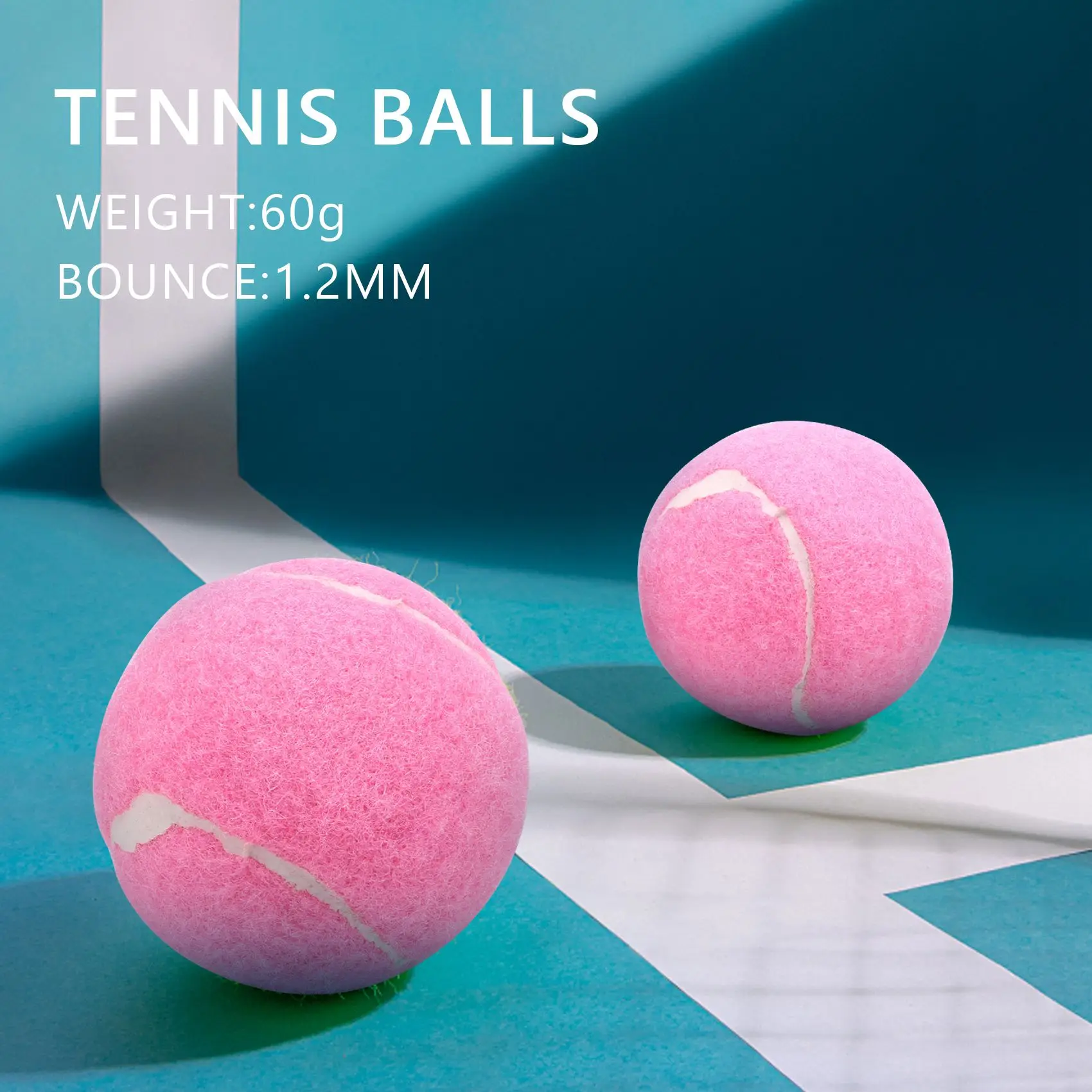 Tennis Balls 6Pcs Pack 66mm Wear-Resistant Elastic Training Tennis Balls For Club Ladies Beginners Practice