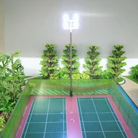4 PCS HO Scale Model Lighting Tower,Tower Lights Model Lights Layout Lamppost For Train/Garden/Playground/Stadium 2