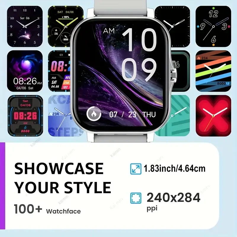 DROPSHIPPING 1.83" Touch Screen Smart Watch, Wireless Call & Music Control, Sports Mode, Compatible with Android & iPhone 5