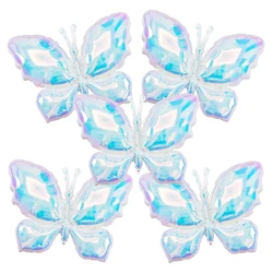 5 - Piece Iridescent Butterfly Balloon Set for Birthday Party Decorations (5pcs White)