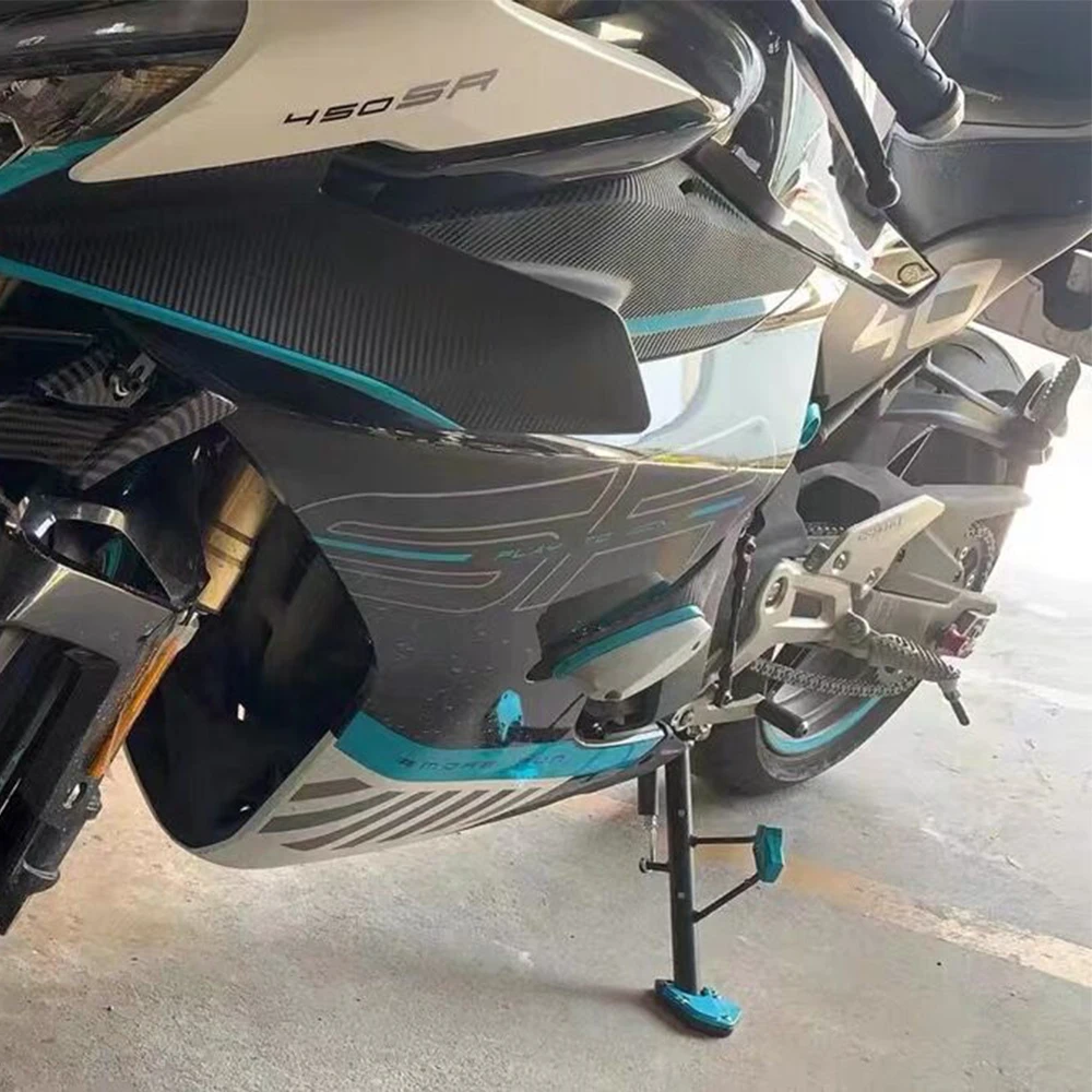 

Motorcycle Side Stand Enlarger Sled Sidestand Kickstand Foot Pads Support FOR CFMOTO 450SR CF MOTO 450 SR 450sr 2022 2023 2024