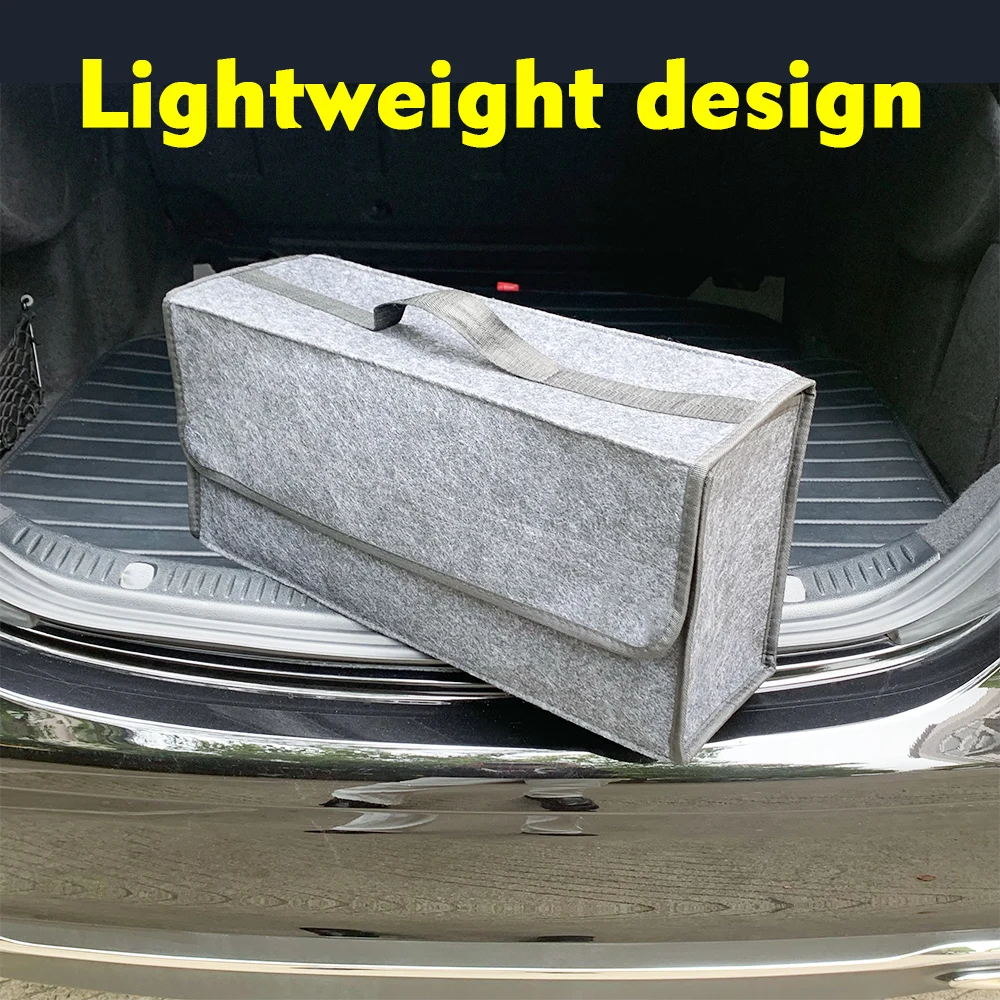 Car Boot Storage Organizer Felt Anti Slip Compartment Tool Car Trunk Organizer Soft Felt Box Accessories