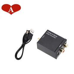 Premium Analog to Digital Audio Converter - Optical Coax RCA Toslink Adapter (USB)