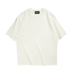 WAVLATII Oversized Brown Unisex Casual Streetwear T-Shirt - XXL (Beige)