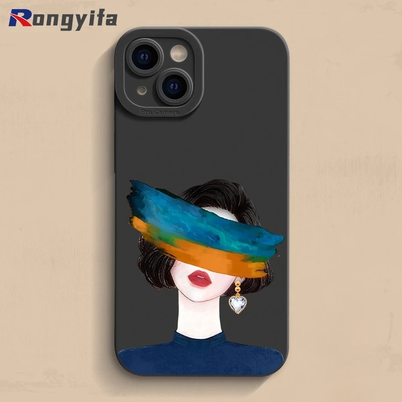 Per Samsung Galaxy S24 S23 S22 S21 Ultra S23 S22 S21 Plus S23 S22 S21 Fe Custodia Per Telefono Dazzling Cool Mystery Girl Cover