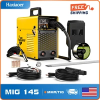 Haxiaoer MIG145 120A 110v Welding Machine MMA/GASLESS MIG TIG Welder Flux Core Welder for Carbon Steel Stainless Steel 1