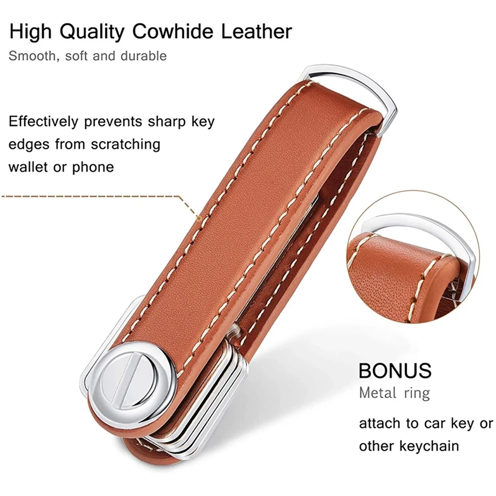 Car Key Pouch Bag Key Holder Organizer Fashion Leather Keychain Case Protection