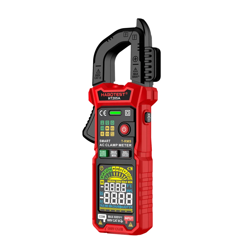

Digital Fixture Dom AC DC Capacitor Ohm Hz Tester Voltmeter True RMS Dom Intrusion Voltmeter HT205A HT205D Measurement Tool Te