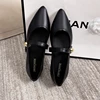 Women's Pointed Toe Flat Shoes With Velvet Matte Finish Single Shoes Women Comfort Loafers Shoes Leather Mary Jane Shoes 5