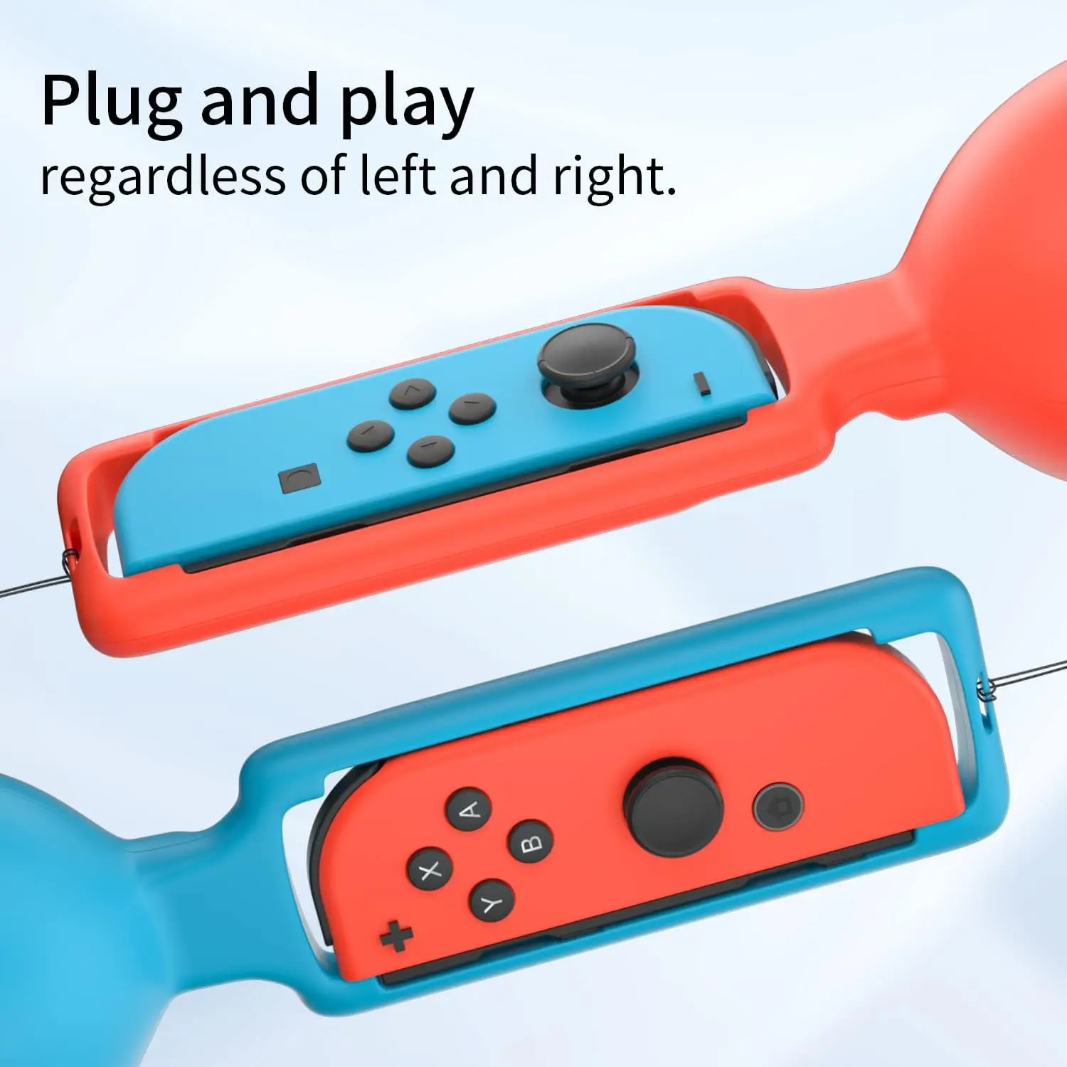 For NS Switch Sand Hammer Game Grips Set for Switch OLED Small Handle Sand Hammer Somatosensory Game Controller 2 Packs