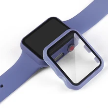 

Glass+Cases For Apple Watch Series SE 654321 44mm 40mm Smart iWatch 42mm 38mm 360 Full Bumper Screen Protector+Cover Accessories