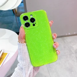 Neon Candy Bling Glitter Silicone Case - iPhone 14 (Fluorescent Green)