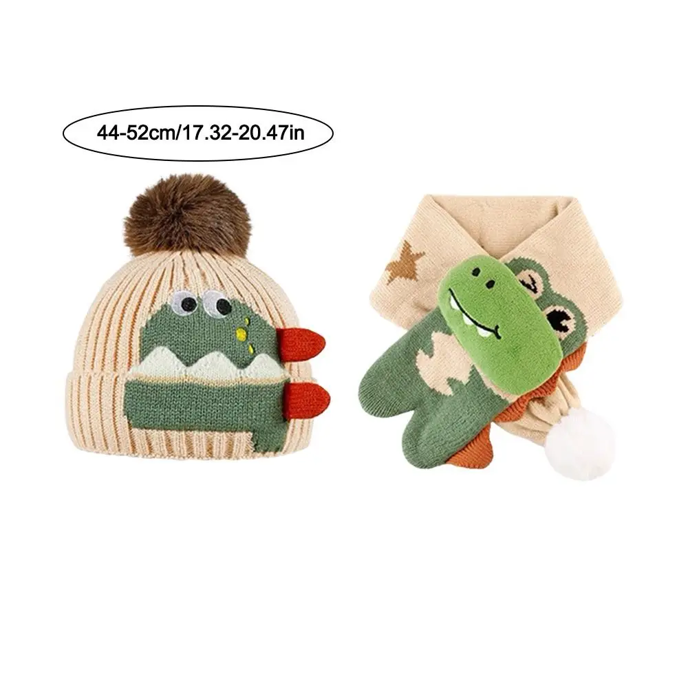 New Ear Protection Knitted Hat Thermal Windproof Kids Beanie Sets Coldproof Warm Pullover Cap