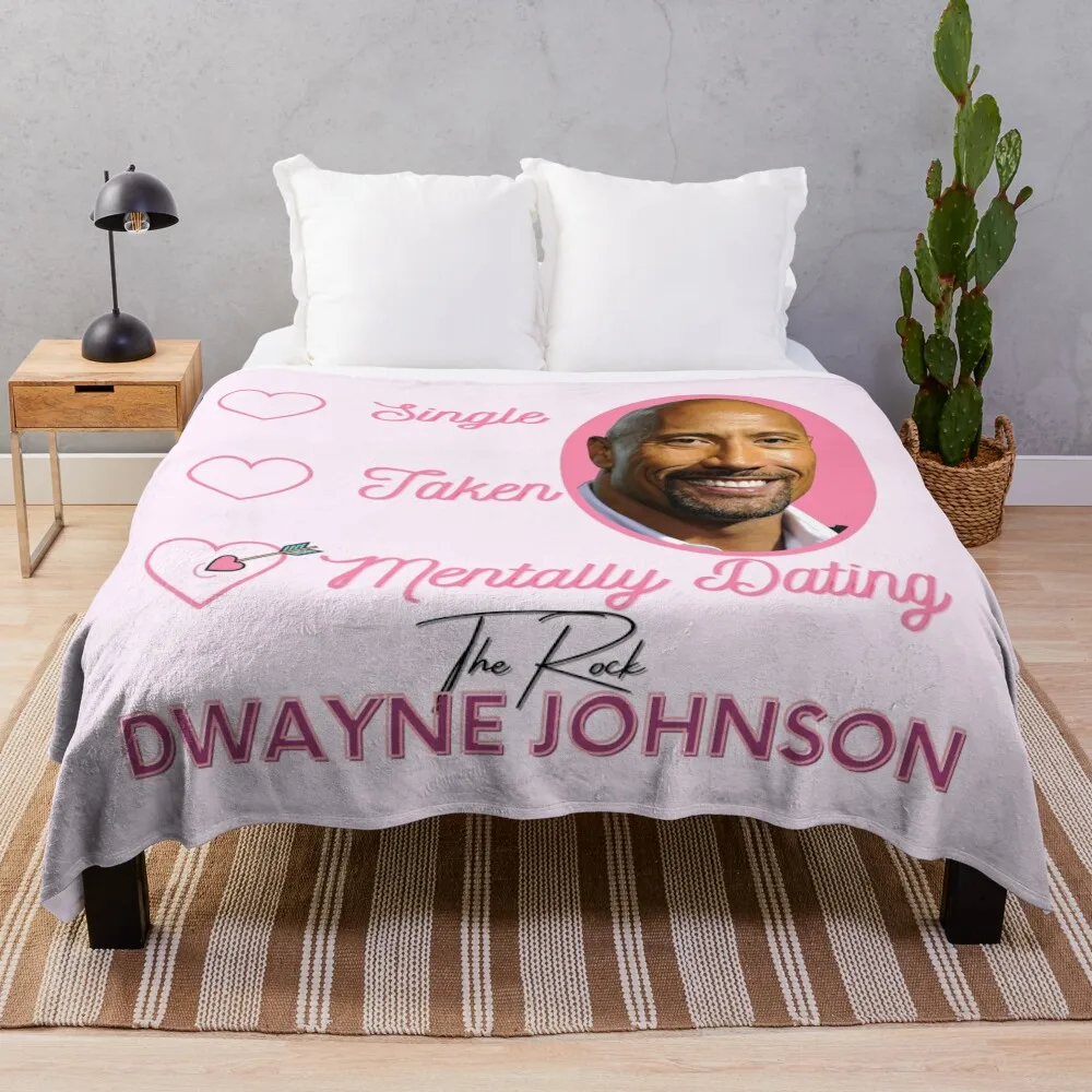 

Mentally Dating Dwayne Johnson Throw Blanket Picnic Nap bed plaid Blankets