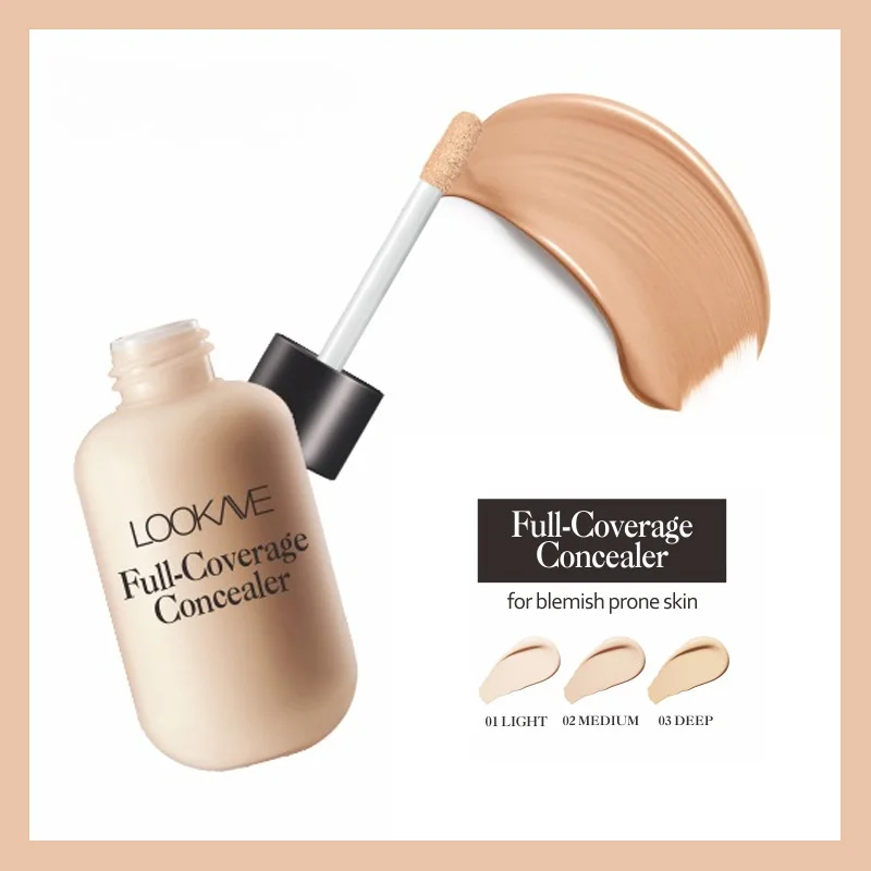 Waterproof Liquid Concealer 3 Colors Matte Full Coverage Acne Scars Dark Circles Foundation Whitening Lasting Makeup Cosmetics