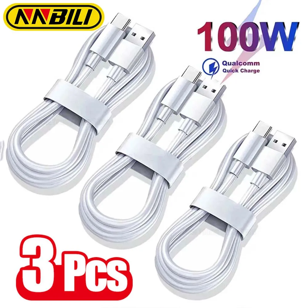 NNBILI 1-3PCS 10A 100W Type C Super Fast Charging Cable Data Cord For Samsung Huawei Xiaomi Redmi Quick Charing USB C Cables - AliExpress 509