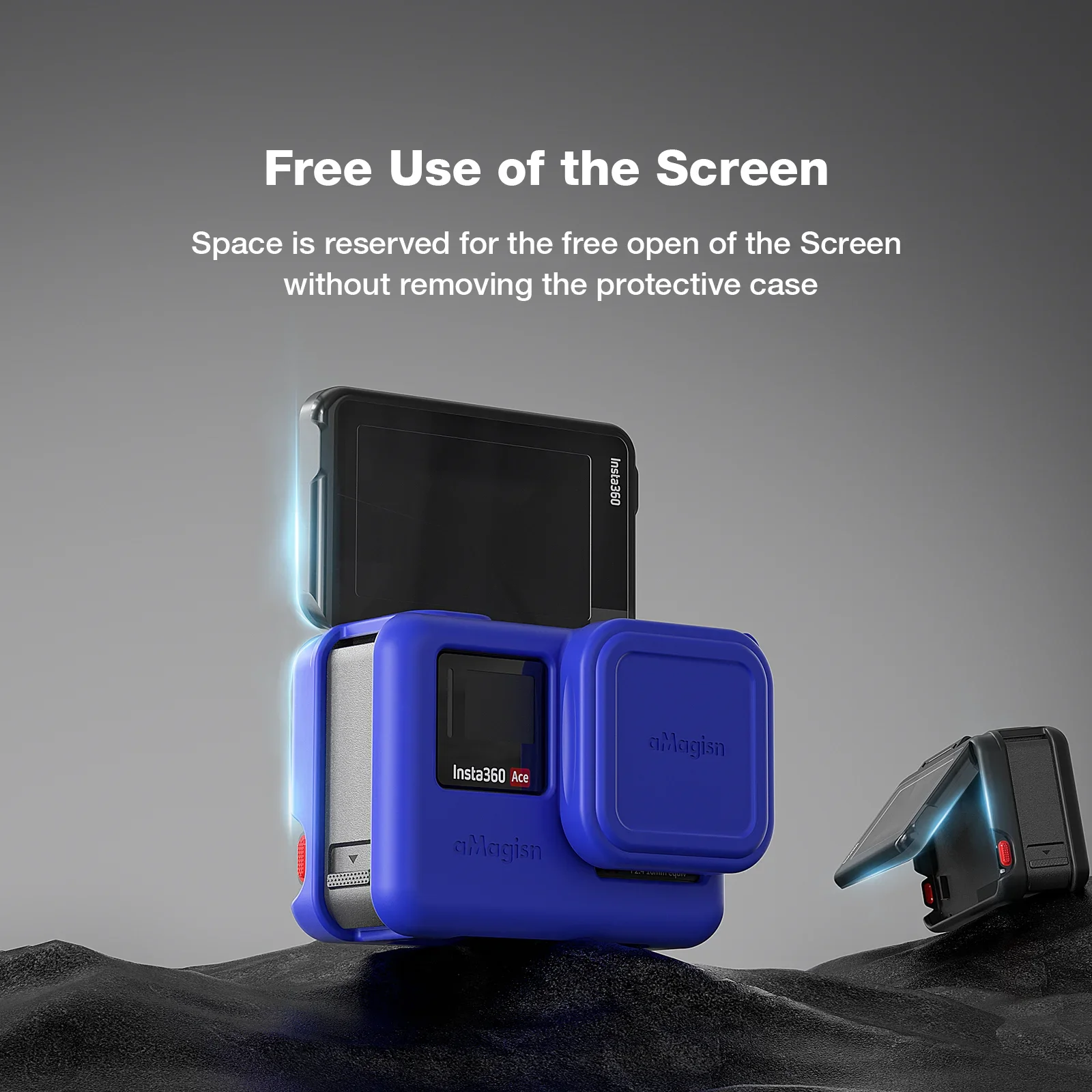 Description Picture 5 of itemSilicone Case For Insta360 Ace/Ace Pro Soft Protective Shell Action Camera Lens Cap Housing Body Cover Accessories