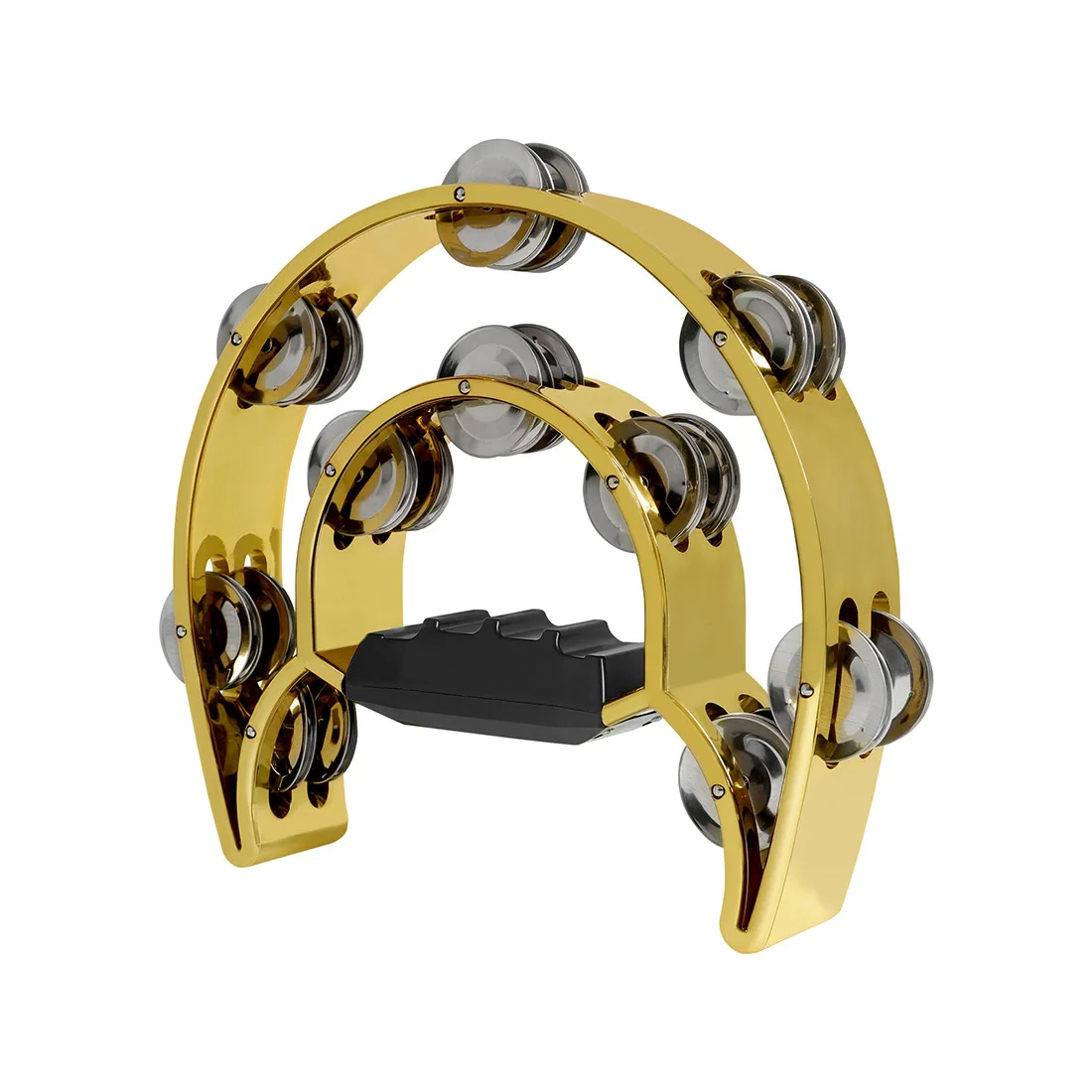 10-inch ABS Tambourine Hand Held Drum Metal Bells For Party Performance Concert Rhythm Instrument For Adults