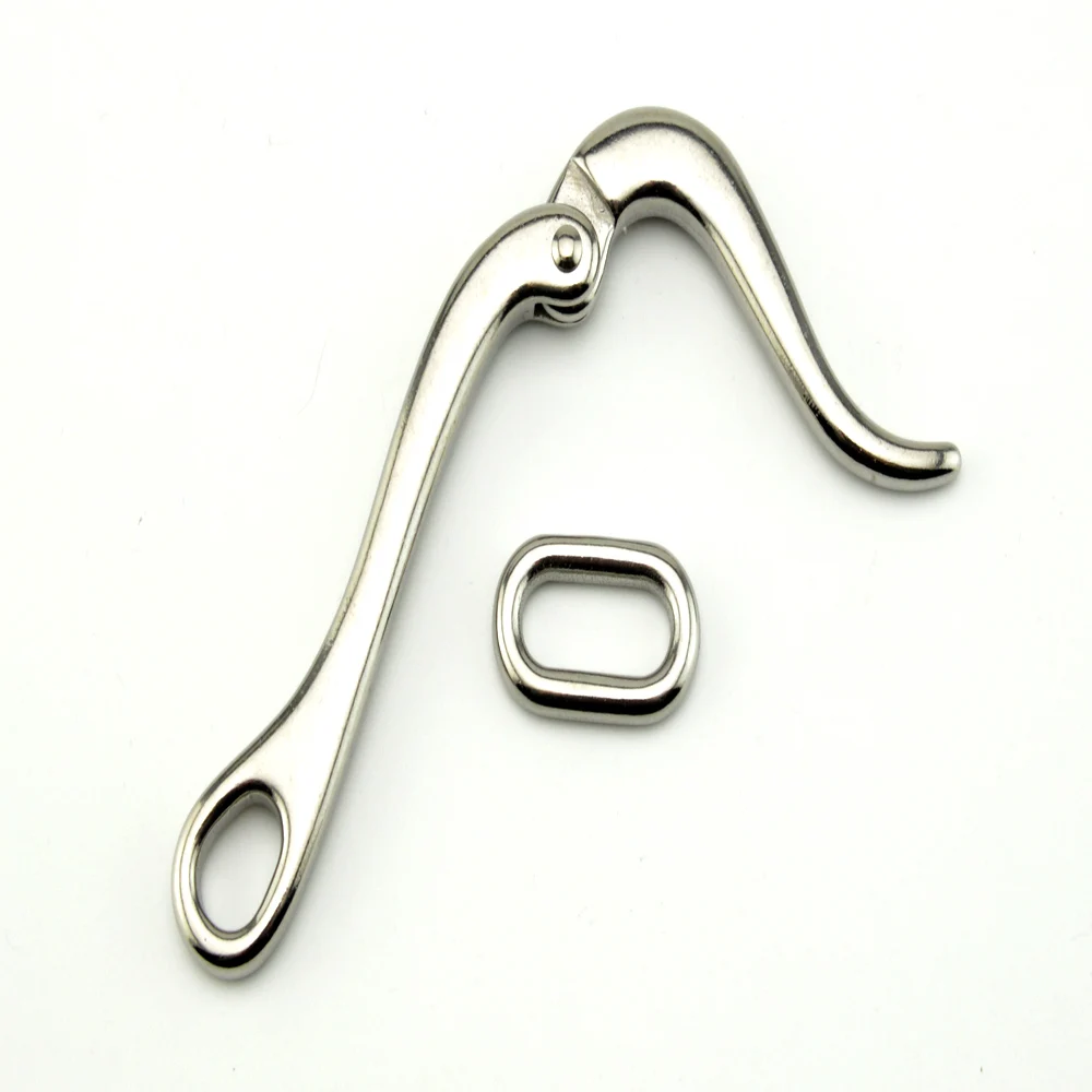 KEEP DIVING 4“/6" Pelican Hook & Eye with Quick Release Link Stainless Steel 316 Marine Boat 2