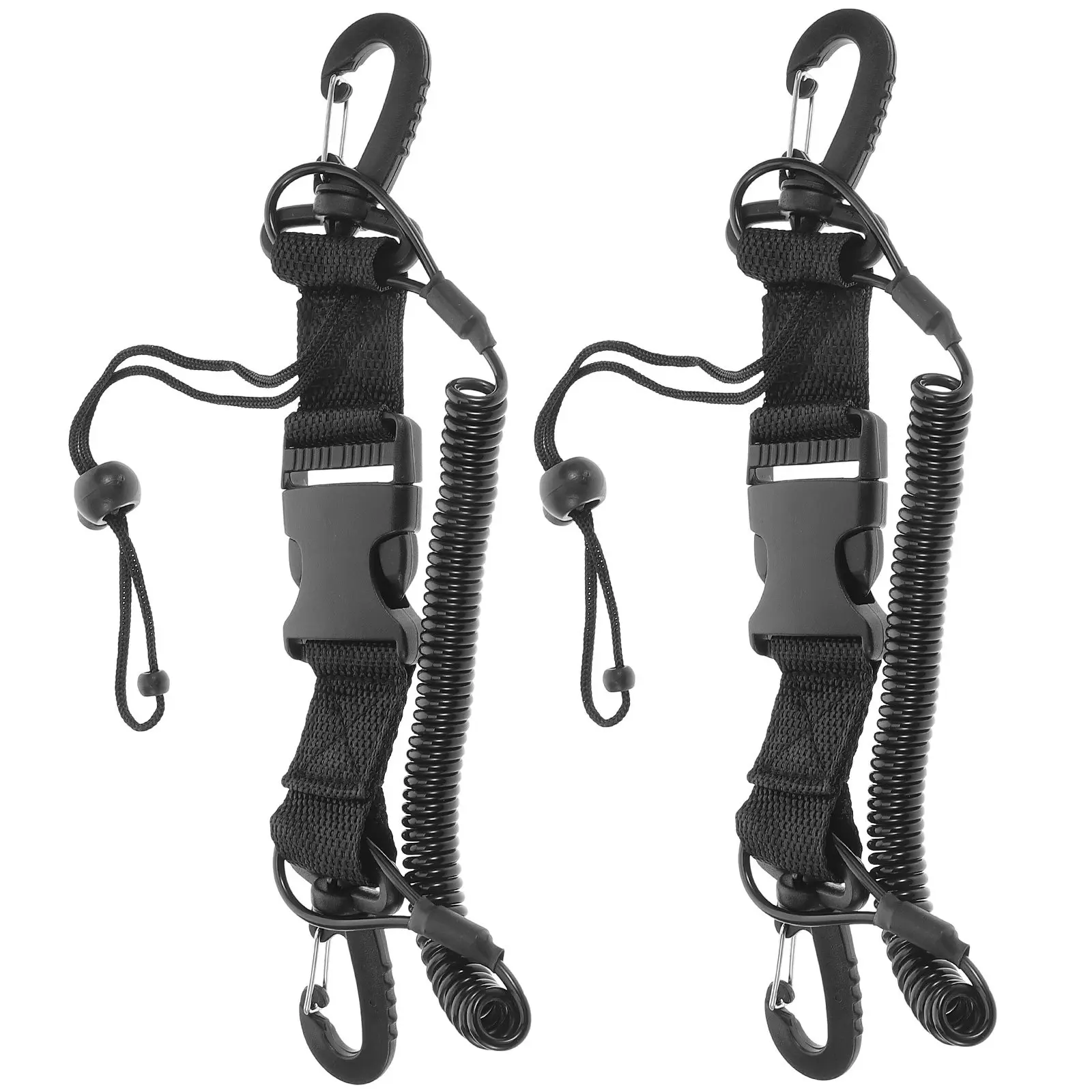 2Pcs 다이빙 카메라 손목 스트랩 스프링 끈 스쿠버 다이빙 수중 사진 휴대용 안전 로프 퀵 릴리스 카메라
