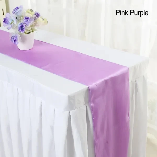 1pc Multicolor Satin Table Runner Autumn Table Runner For Dining Table Christmas Wedding Decoration Red chemble mariage 30*275cm