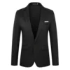 Single Button Blazer Men Suits Solid Spliced Blazers Long Sleeve Turn Down Collar Business Jackets Summer 2025 Pockets Slim