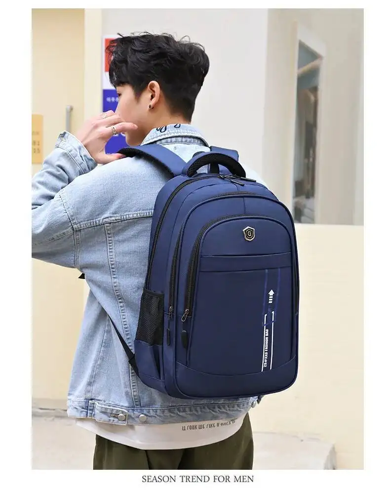 Männer Mode Pendeln Multi-fach Doppel Schulter Taschen Casual Laptop Tasche Outdoor Wandern Oxford Tuch Rucksack – Detail 15