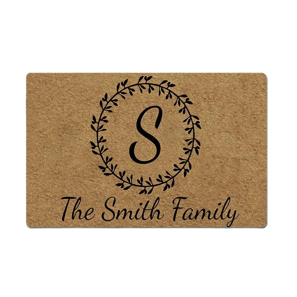 Door Mat Entrance Letter Custom Mats Home Personalized