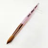 100% Kolinsky Sable Acrylic Nail Brush 1pcs Round Pink Kolinsky Hair Soft And Elastic  Nail Art Brush Wholesale 4
