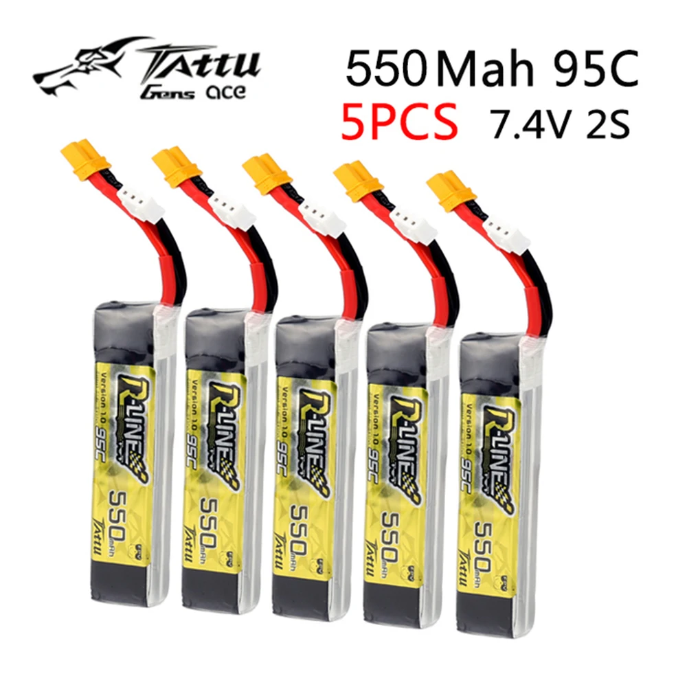 Tattu R-Line 1.0 LiPo Rechargeable Battery 2S 3S1P 550mAh