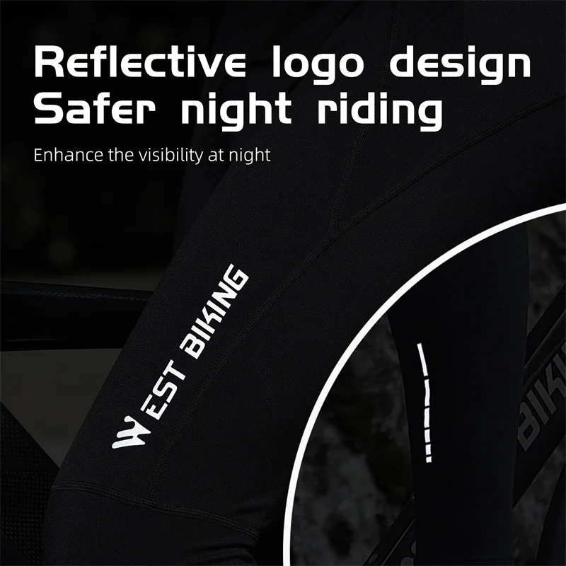 WEST BIKING Warm Cycling Pants Windproof Comfortable Winter Warm Fleece Outdoor Running Climbing Long Pants Cycling Equipment