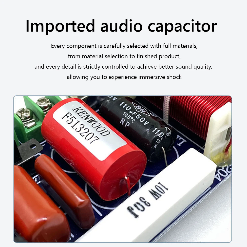 Divisore di frequenza a 2 vie da 250 W 2500-3000 Hz Modulo filtro crossover HiFi Punto di frequenza regolabile Modifica audio Home Theater - immagine 5