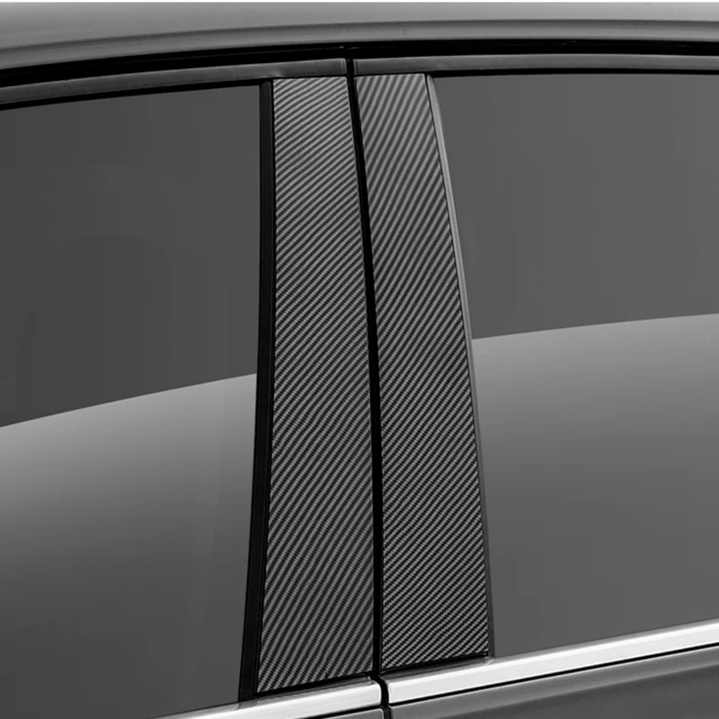 CarDoorWindowPCCarbonBPillarDecorationStickerTrimCoverforVW