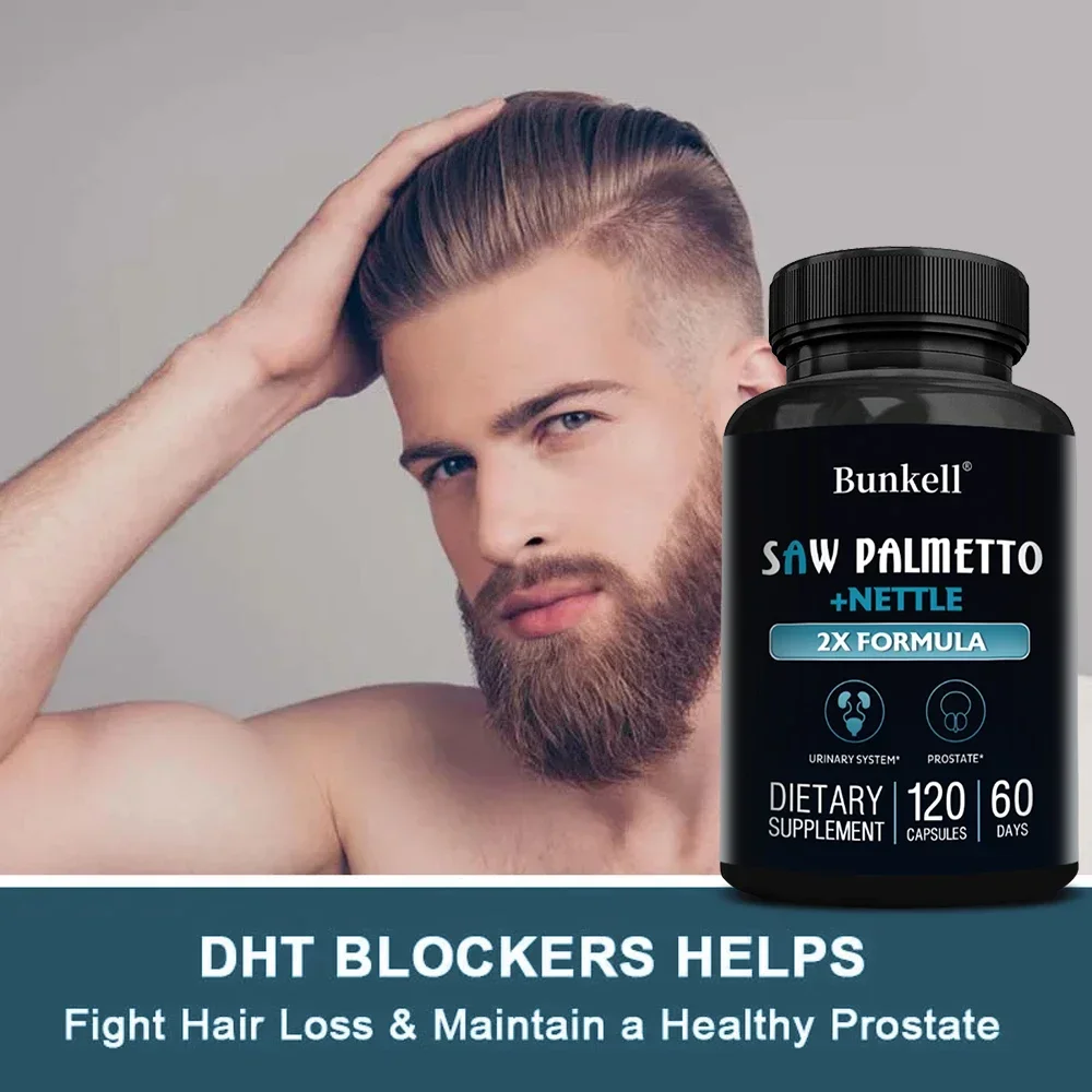 Saw Palmetto + Nettle-Promotes prostate and urinary tract health, hair growth, supports overall health, antioxidant