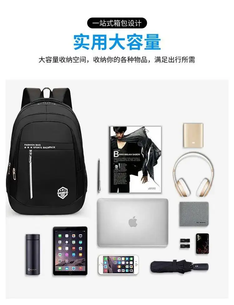 Doppelte Umhängetasche für Herren im Angebot Rucksack Herren Herbst und Winter New College High School Junior High School Student Schultasche – Detail 8