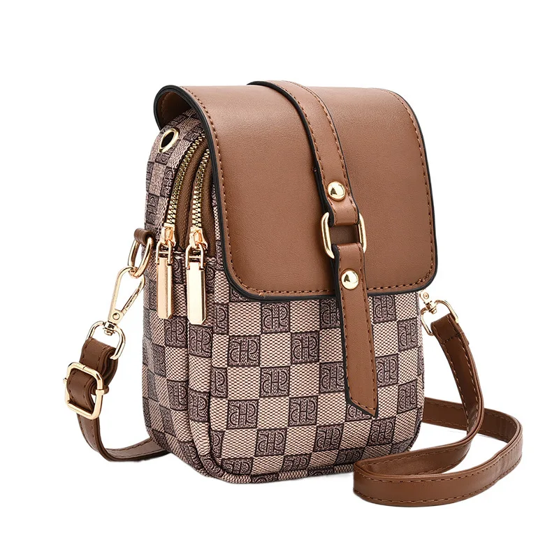 Fashionable Mini Crossbody Phone Bag for Women Lightweight Single Shoulder Bag Small Pouch Magnetic Buckle Opening Vertical S...