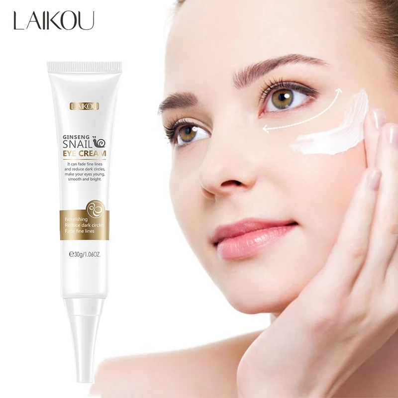 

LAIKOU Snail Eye Cream Niacinamide Whitening Moisturizing Remove Dark Circles Anti Aging Eyes Bags Puffiness Fades Fine Lines