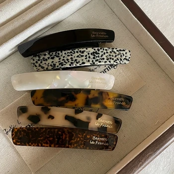 Fermaglio per capelli in acetato Elegante fermaglio per capelli Mollette geometriche colorate Accessori per capelli da donna 1
