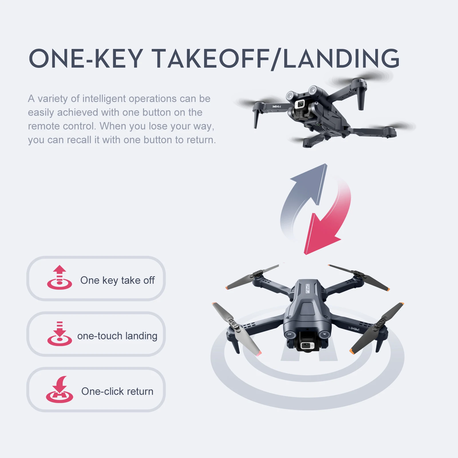 KBDFA MINI4 Drone, one-key takeoffilanding a variety of intelligent operations