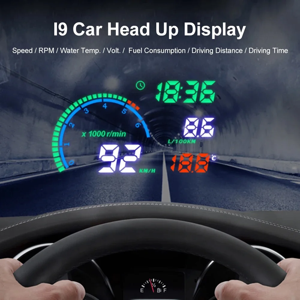 i9HudObd2DisplayHeadUpDisplayCarWindshieldProjectorsDigital