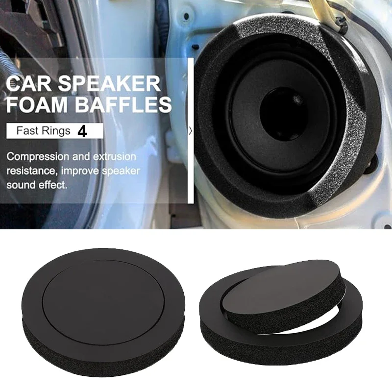 4/5/6.5 Inch Universal Car Speaker Ring Soundproof Cotton Auto Door Foam Pad Woofer Speaker Noise Insulation Ring Accessories soundproofing cotton sound insulation ring sound insulation cotton soundproofing foam